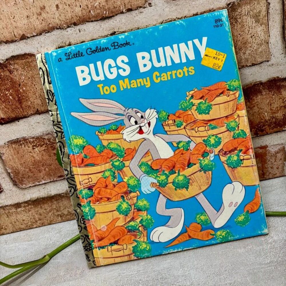 VTG 1976 A Little Golden Book, Bugs Bunny Too Many Carrots HC